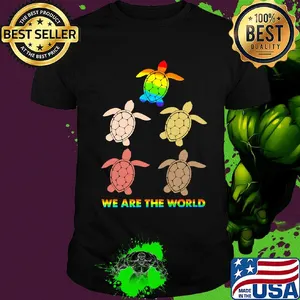 Lgbt turtle we are the world shirt