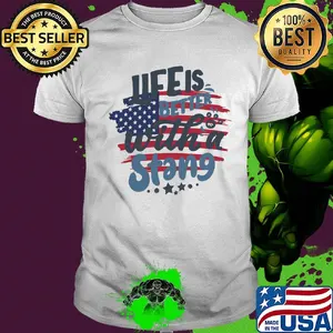 Life is better with a stang American flag veteran Independence Day shirt