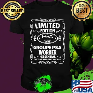 Limited edition groupe psa worker essential the year when shit got real mask shirt
