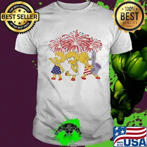 Lisa simpson firework american flag independence day shirt