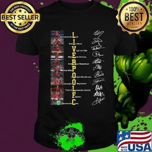 Liverpool fc football players signatures shirt