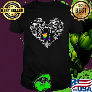 Love bear mom lgbt heart shirt
