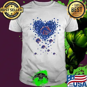 Love boise state broncos logo hearts shirt