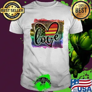 love heart American flag lgbt shirt