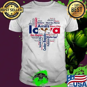 Love iowa davenport ames sioux city des moines cedar rapids waterloo heart shirt