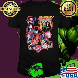 Love journey band members signatures shirt