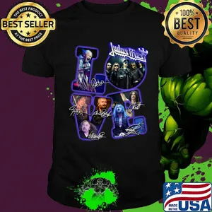 Love judas priest band members signatures shirt