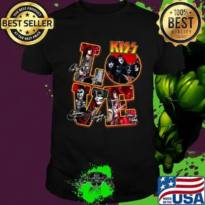 Love kiss band members signatures shirt