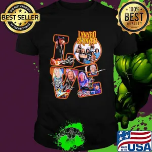 Love lynyrd skynyrd band member signatures shirt