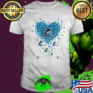 Love miami marlins hearts shirt