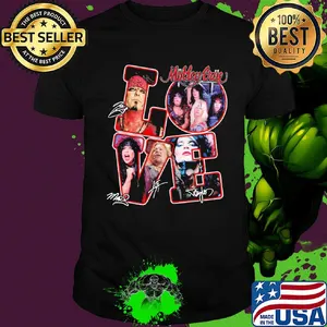 Love motley crue members signatures shirt