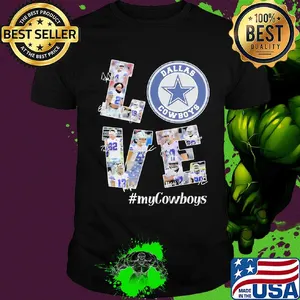 Love my dallas cowboys football team players signatures shirt