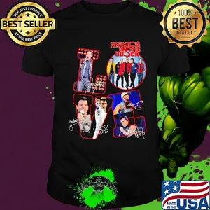 Love new kids on the block band members signatures shirt