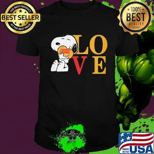Love snoopy hug burger king heart shirt