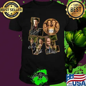 Love supernatural movie characters signatures shirt