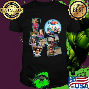 Love the big bang theory movie characters signatures shirt