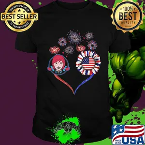 Love wendy's firework america 4th of july independence day shirt