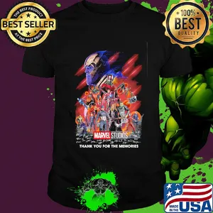 Marvel super heroes thank you for the memories characters signatures shirt