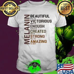Melanin beautiful victorious enough created strong amazing shirt