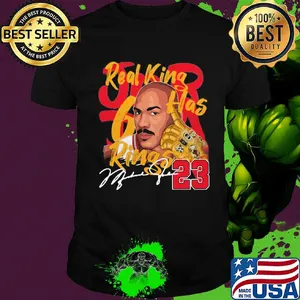 Michael jordan real king has rings 23 signature shirt
