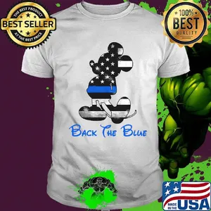 Mickey mouse back the blue american flag independence day shirt