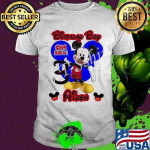 Mickey mouse birthday boy oh boy 3 aiden shirt