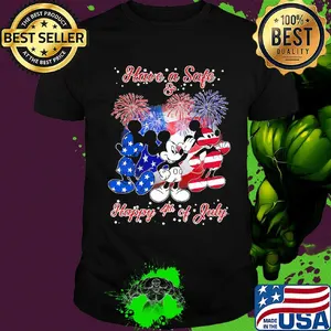 Mickey mouse have a safe and happy 4th of july firework american flag independence day shirt