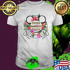 Mickey mouse inner fucking peace flowers shirt