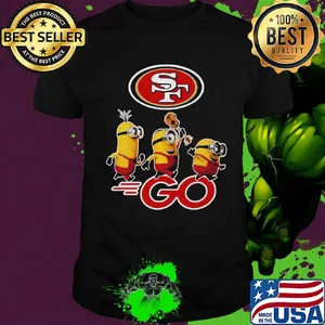 Minions guitar go san francisco 49ers football logo shirt