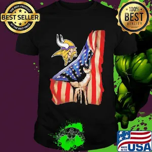 Minnesota vikings american flag independence day shirt