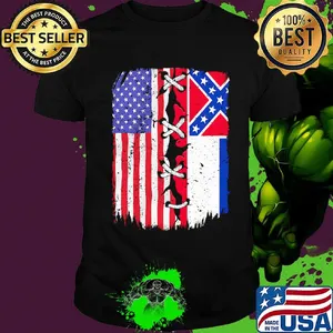 Mississippi and American flag independence day shirt