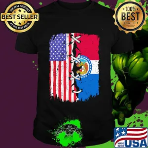 Missouri and American flag independence day shirt