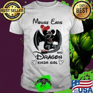 Mouse ears and dragon kind of girl shirt