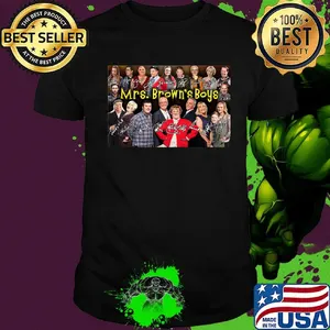 Mrs. Brown's boys movie characters signatures shirt