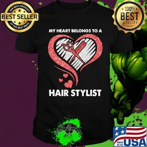 My heart belongs to a hair stylist diamond shirt