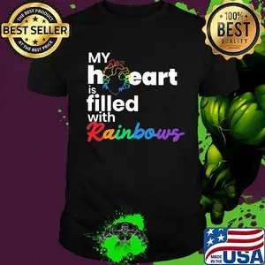 My heart is filled with rainbows LGBT shirt