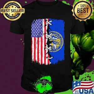 Nebraska and American flag independence day shirt