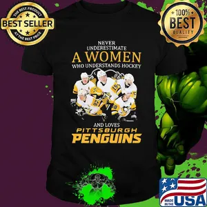 Never underestimate a woman who understands hockey and loves pittsburgh penguins shirt