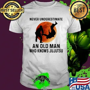 Never Underestimate An Old Man Who Knows Jujutsu Moon Shirt