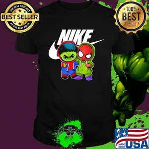 Nike hulk and spiderman chibi shirt