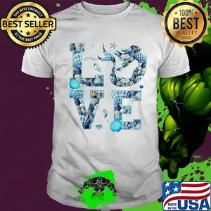 Official Love mermaid shell shirt