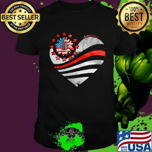 Official Sunflower Heart American Flag Independence Day Shirt