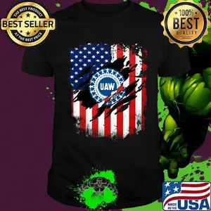 Official UAW American flag shirt