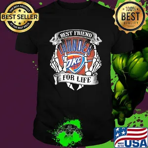 Oklahoma city thunder best friend for life seketon shirt