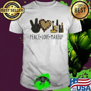 Peace love makeup leopard shirt