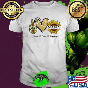 Peace love sunshine nana sunflower heart shirt