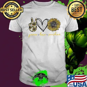 Peace love sunshine sunflower shirt