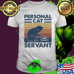 Personal cat servant vintage retro shirt