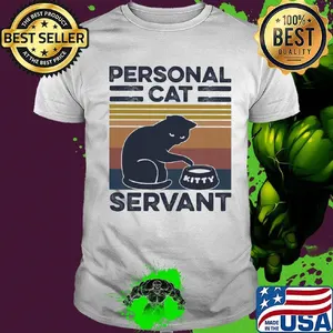 Personal cat servant vintage retro shirt