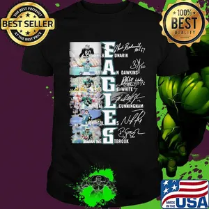 Philadelphia eagles football team players signatures shirt